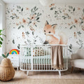Fox Flower Mural Wallpaper - room preview 05