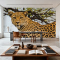 Lounging Leopard Mural Wallpaper - room preview 05