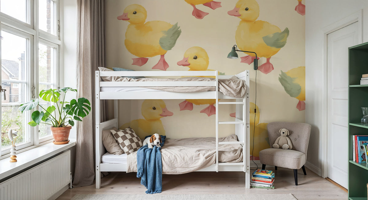 Lovely Ducklings Mural Wallpaper - room preview 05