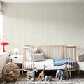 Seeing Stripes Beige Mural Wallpaper - room preview 05