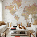 World Map Cities - Amanda Mural Wallpaper - room preview 05