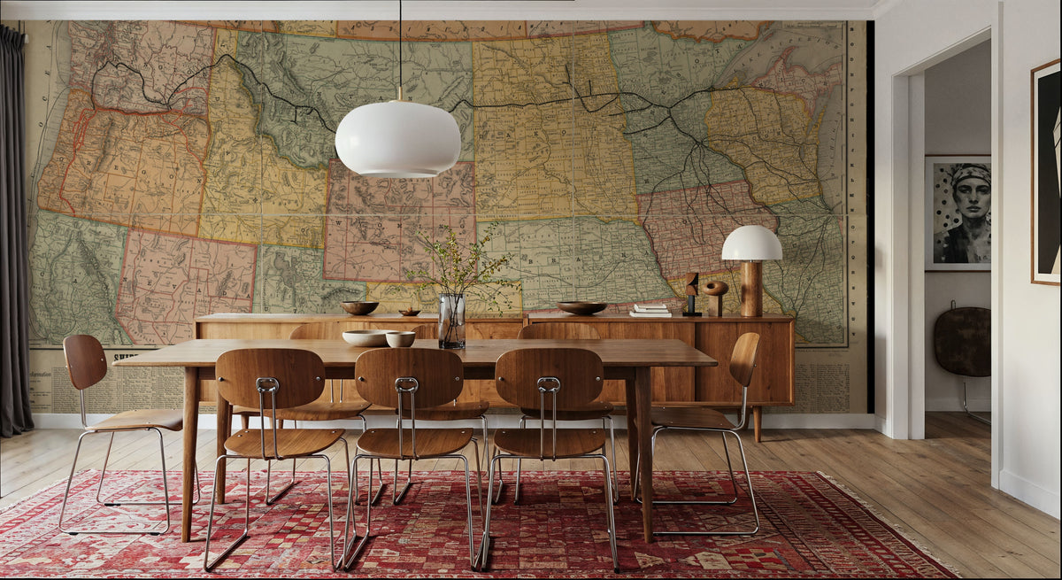 Northern Pacific Railroad Mural Wallpaper - room preview 05