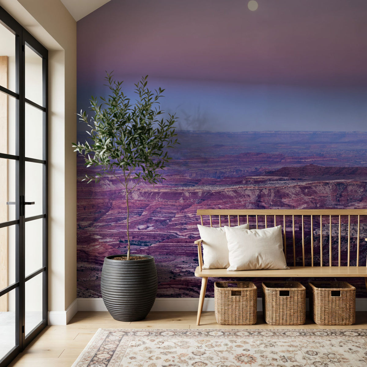 Moonlit Canyon Serenity Mural Wallpaper - room preview 05