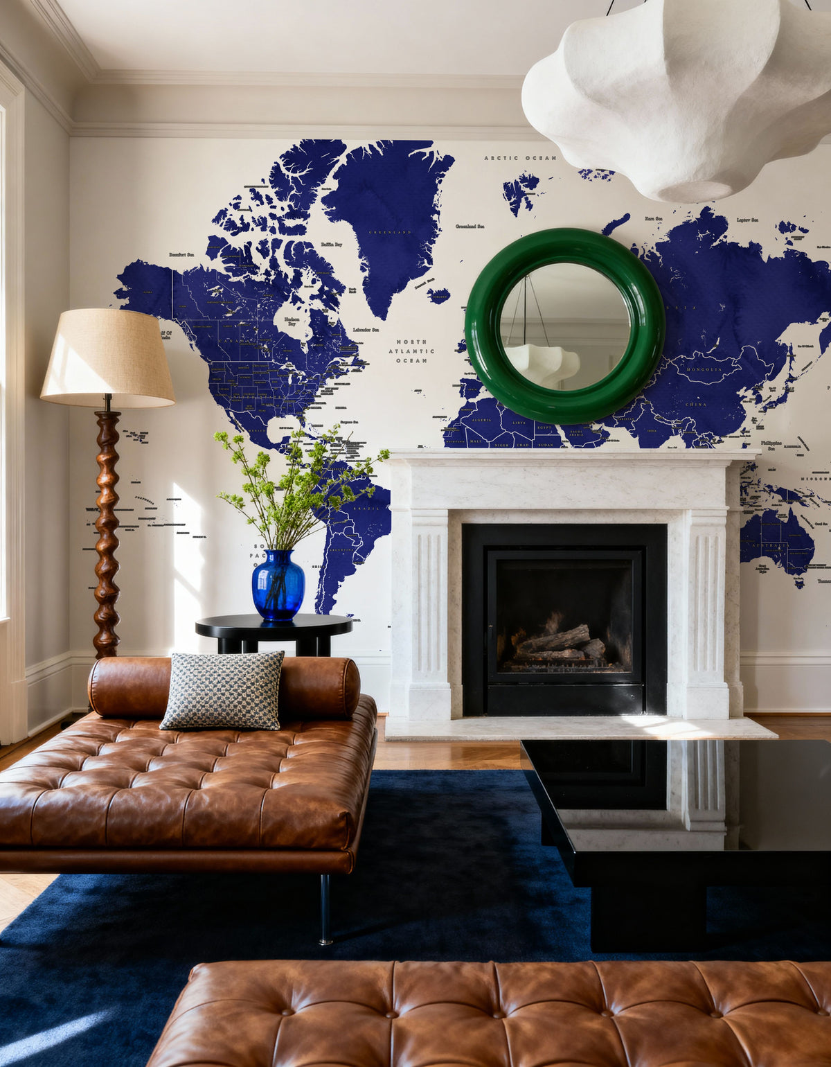 World Map - Nevin Mural Wallpaper - room preview 05