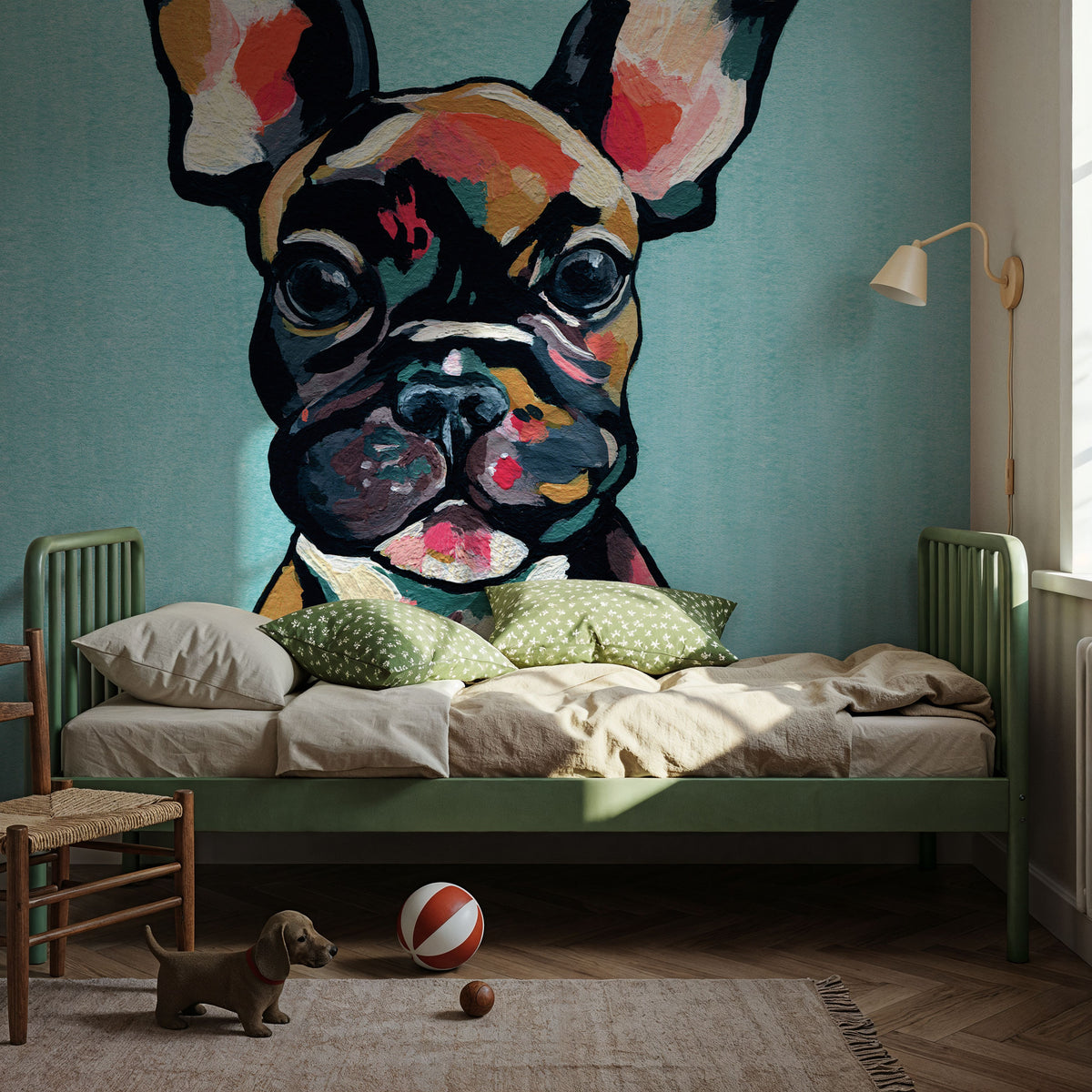Stanley the French Bulldog Mural Wallpaper - room preview 05