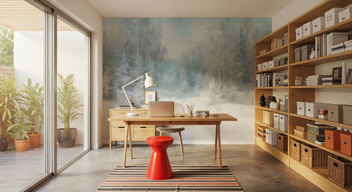 Peaceful Winter Mural Wallpaper - room preview 05