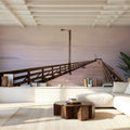 Tranquil Harbor Pier Mural Wallpaper - room preview 05