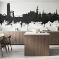 Sevilla Skyline Black & White Mural Wallpaper - room preview 05