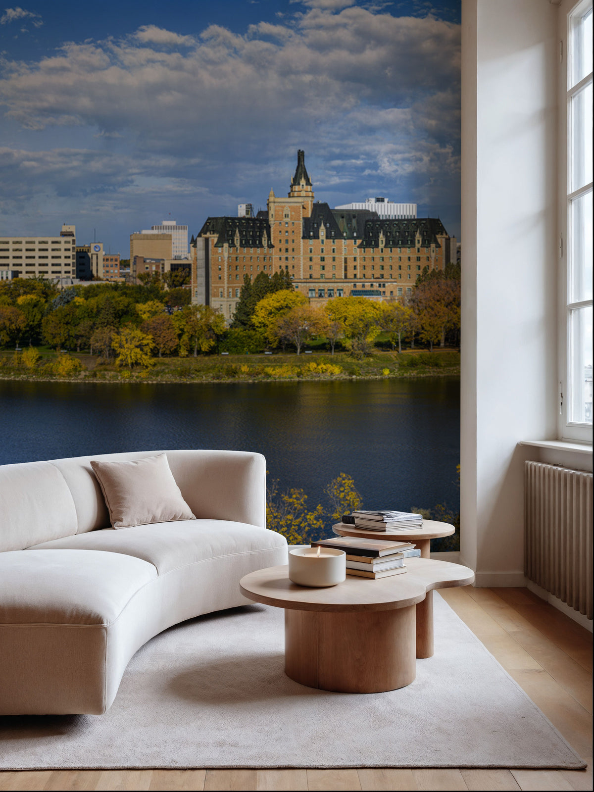Saskatoon Skyline Mural Wallpaper - room preview 05
