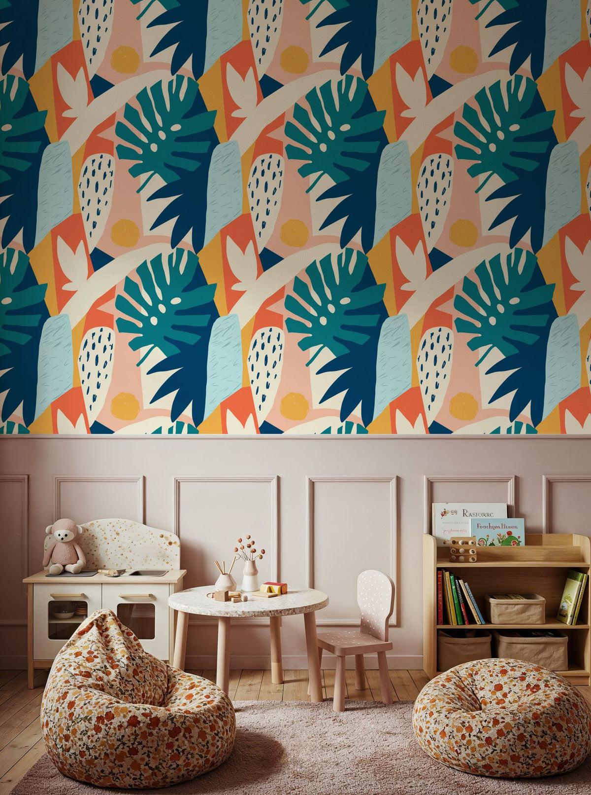 Monstera Love Mural Wallpaper - room preview 05