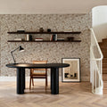 Negative Leaf, Cinnamon Mural Wallpaper - room preview 05