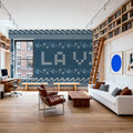 Coastal Cross Stitch II Mural Wallpaper - room preview 05