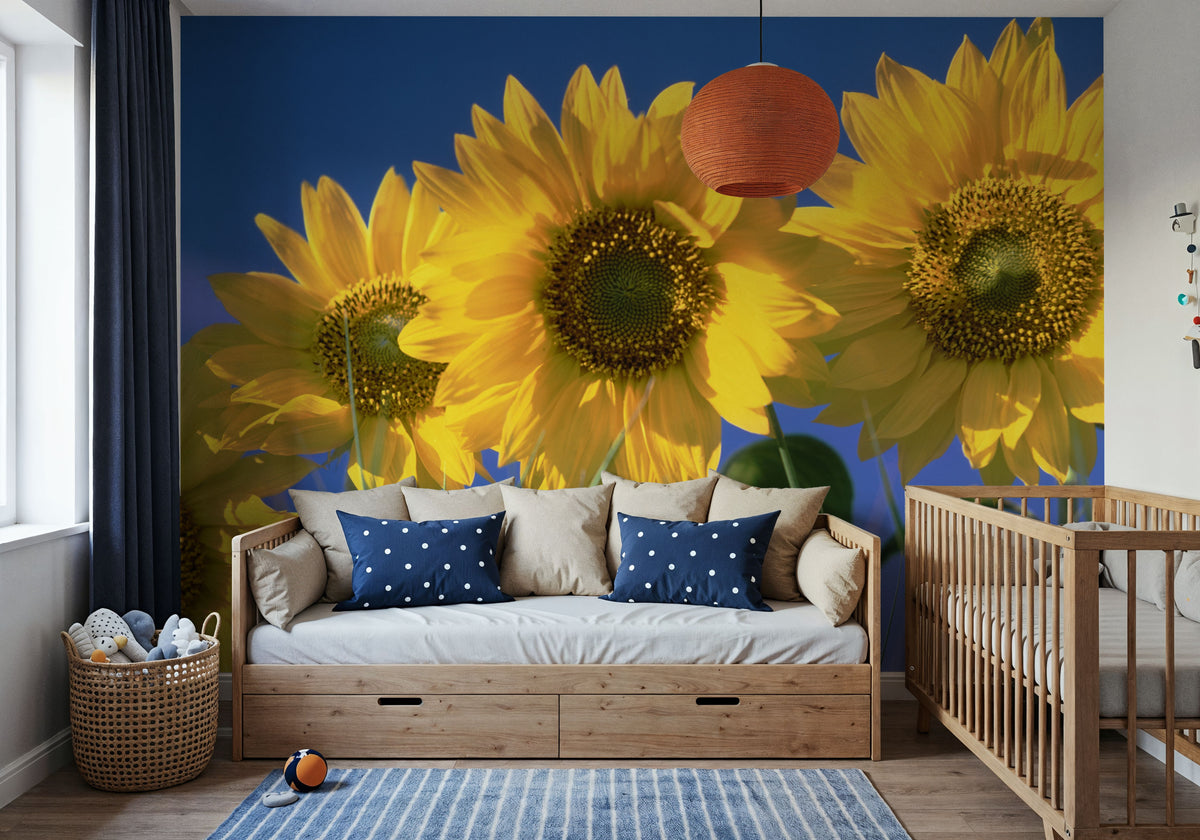 Sunflower Sky Mural Wallpaper - room preview 05