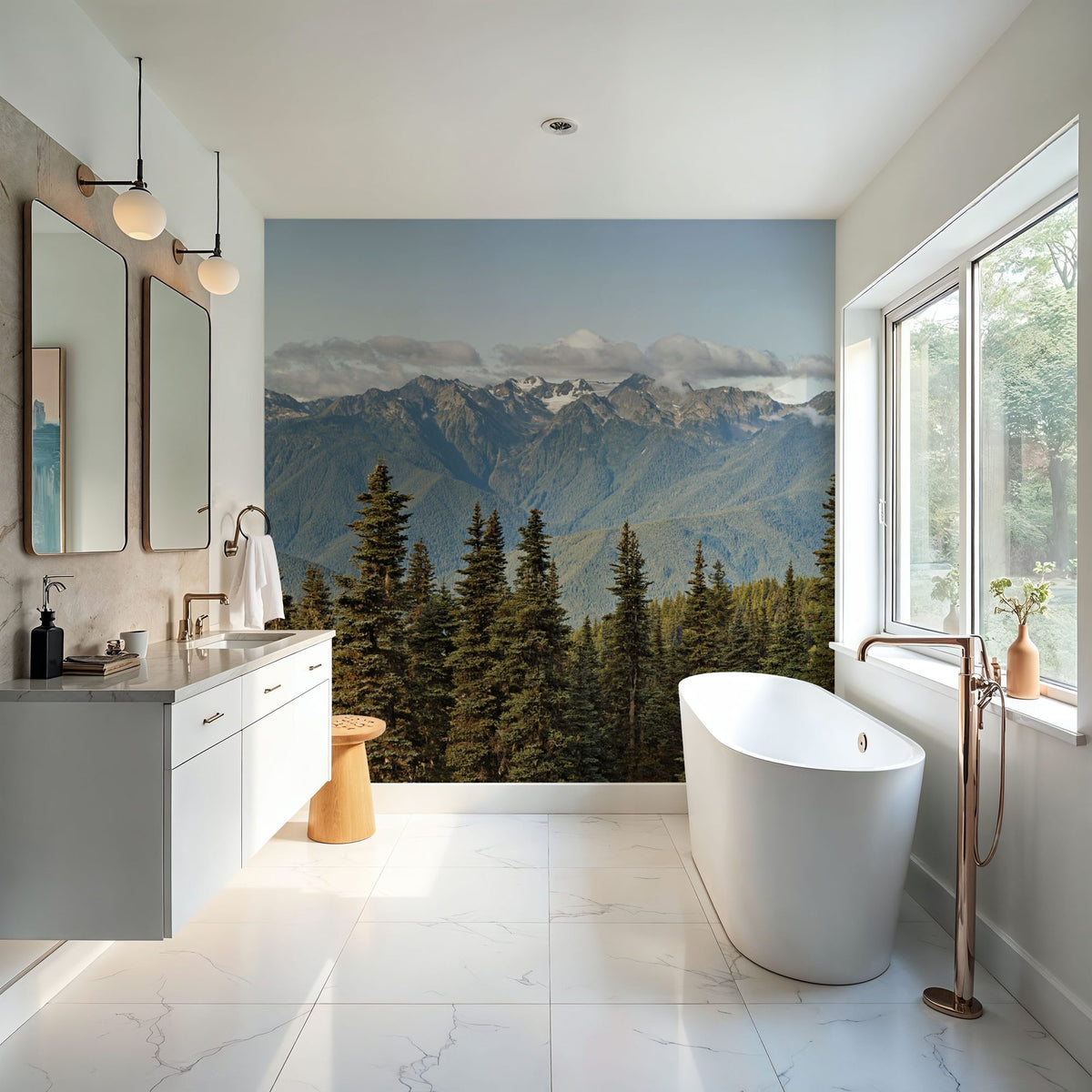 Treeline Mural Wallpaper - room preview 05
