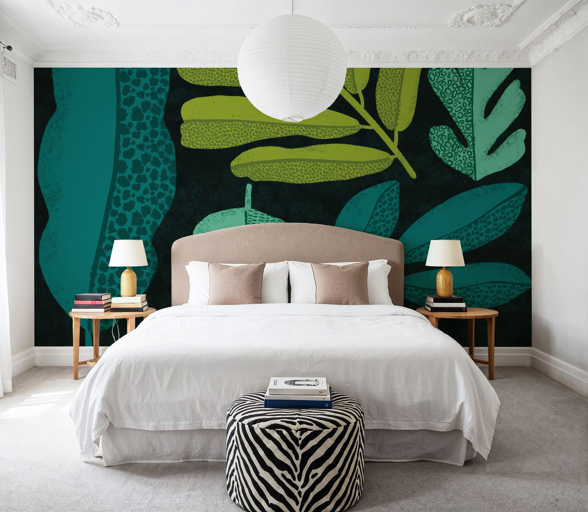 Plant Toss I Mural Wallpaper - room preview 05