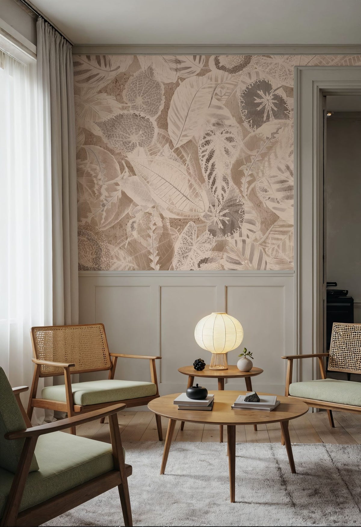Secret Leaves Mural Wallpaper - room preview 05
