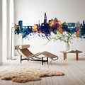 Córdoba Spain Skyline Blue & Bronze Mural Wallpaper - room preview 05