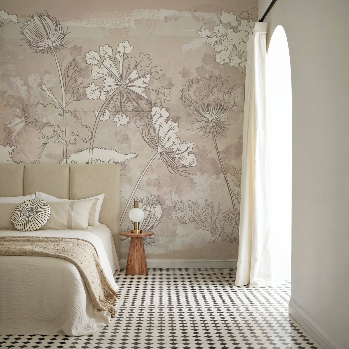 Wildflower Fresco Mural Wallpaper - room preview 05