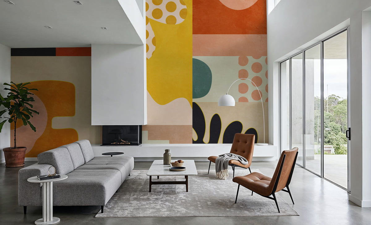Playing Around Shapes 6 Mural Wallpaper - room preview 05