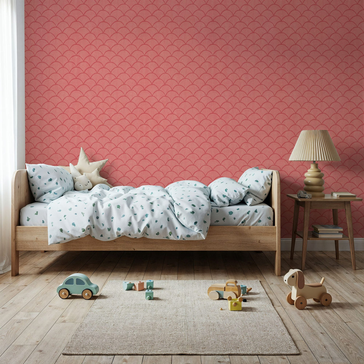 Coastal Scales Red Mural Wallpaper - room preview 05