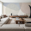 Embracing Shapes, Pastel Mural Wallpaper - room preview 05