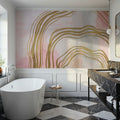 Pink and Bright Abstract I Mural Wallpaper - room preview 05