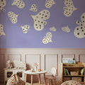 Birds Flying High, Periwinkle Mural Wallpaper - room preview 05