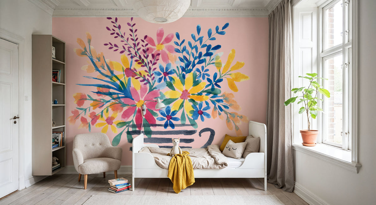 Fun Florals I Mural Wallpaper - room preview 05