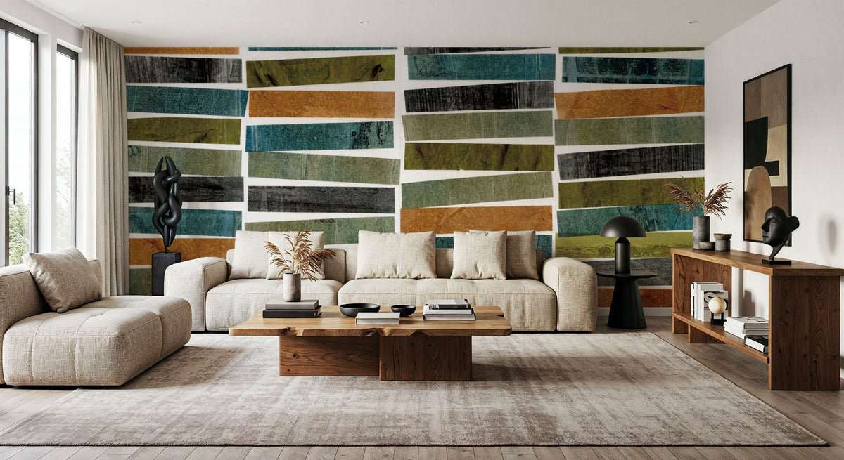 River Stripes Mural Wallpaper - room preview 05