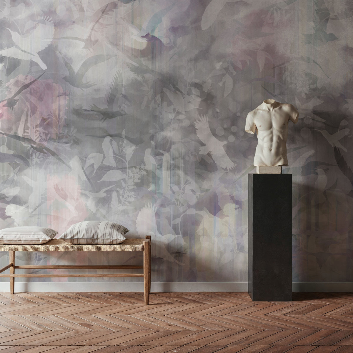 Birds of Freedom Cold Mural Wallpaper - room preview 05
