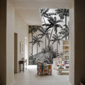 Playful Palms BW Mural Wallpaper - room preview 05