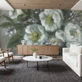 White Floral Vase Mural Wallpaper - room preview 05