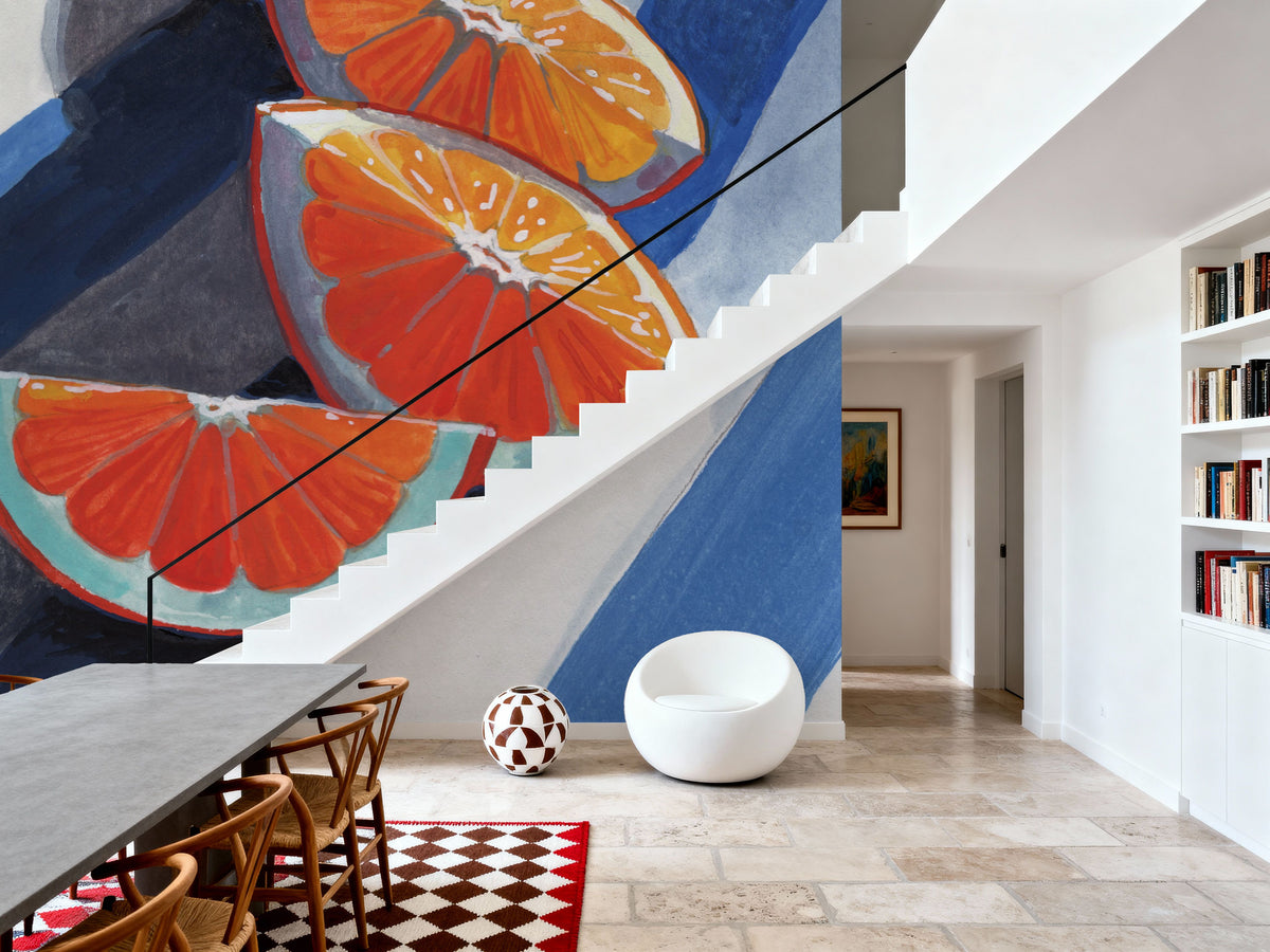 Three Citrus Slices Mural Wallpaper - room preview 05