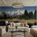 Mountain Moose Serenity Mural Wallpaper - room preview 05