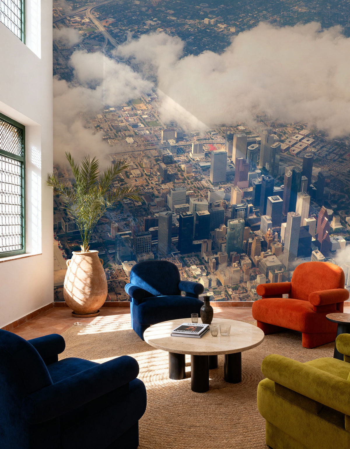 Houston Texas Cityscape Mural Wallpaper - room preview 05