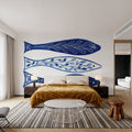 Coastal Chinoiserie VIII Mural Wallpaper - room preview 05