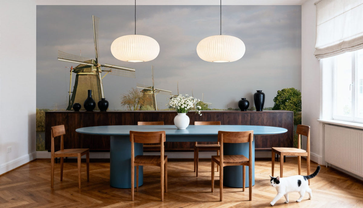Riverside Windmills Mural Wallpaper - room preview 05