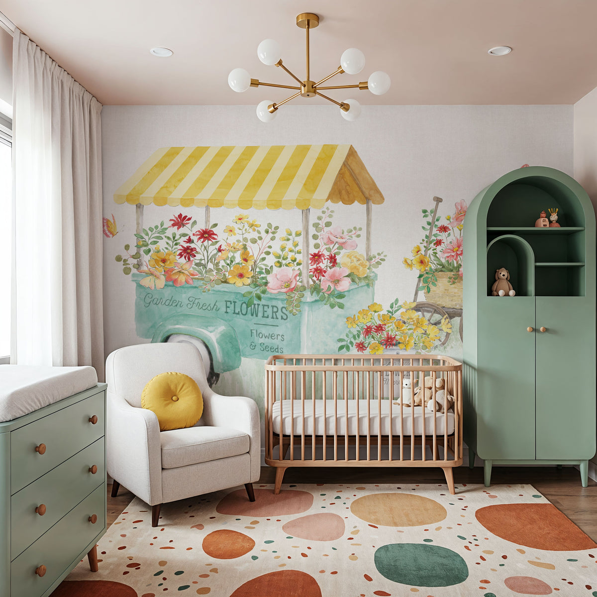 Soft Meadow VI Mural Wallpaper - room preview 05