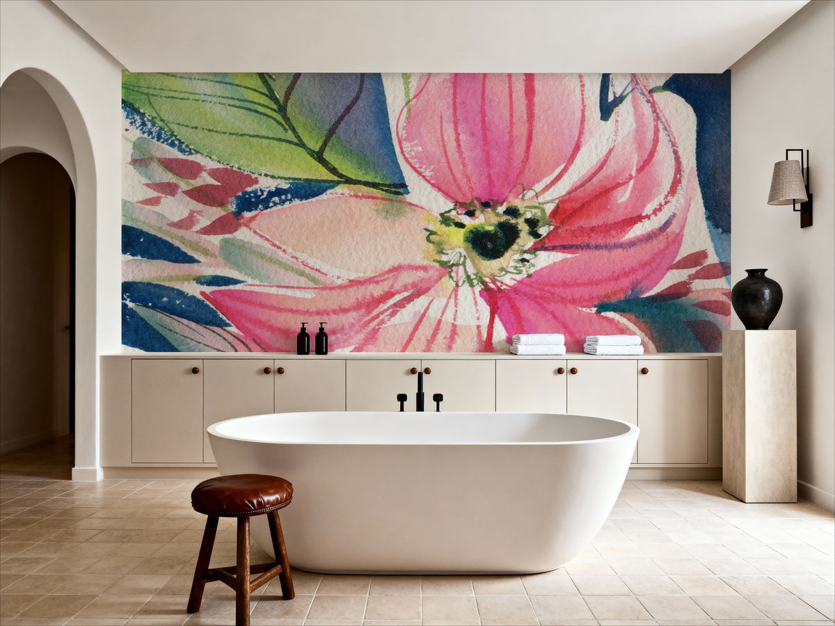 Floral Burst I Mural Wallpaper - room preview 05