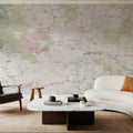 Wyoming Detailed Map Mural Wallpaper - room preview 05