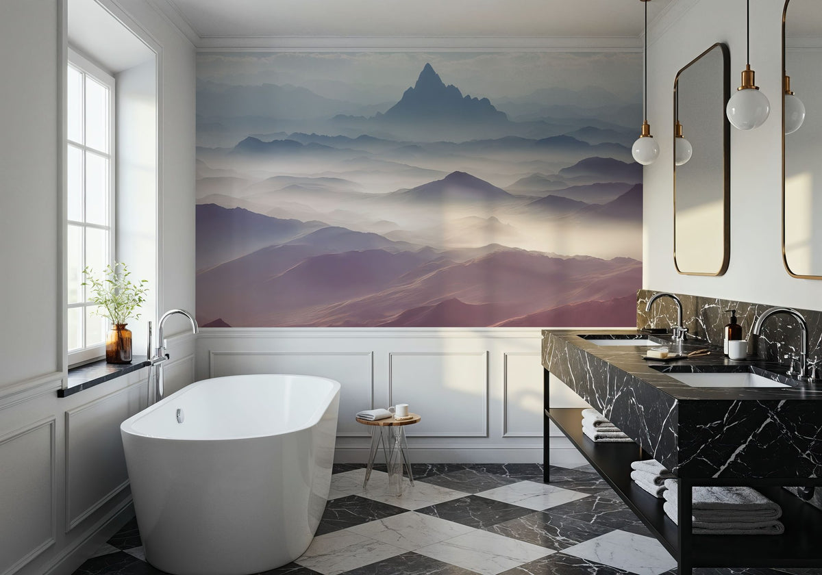 Soft Mountains Mural Wallpaper - room preview 05