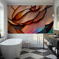 Peach Organic Fields Mural Wallpaper - room preview 05