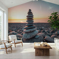 Zen Tower in Sunset Mural Wallpaper - room preview 05