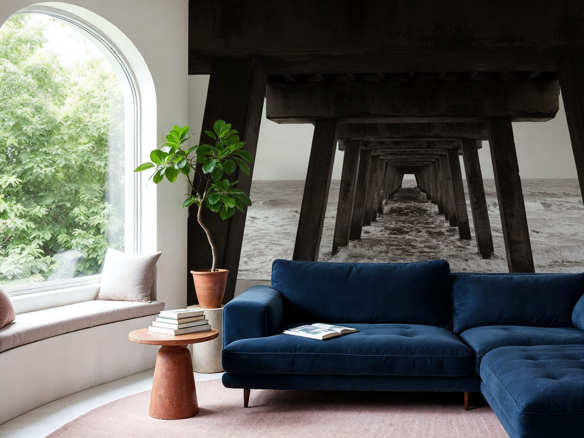 Atlantic Ocean Pier Mural Wallpaper - room preview 05
