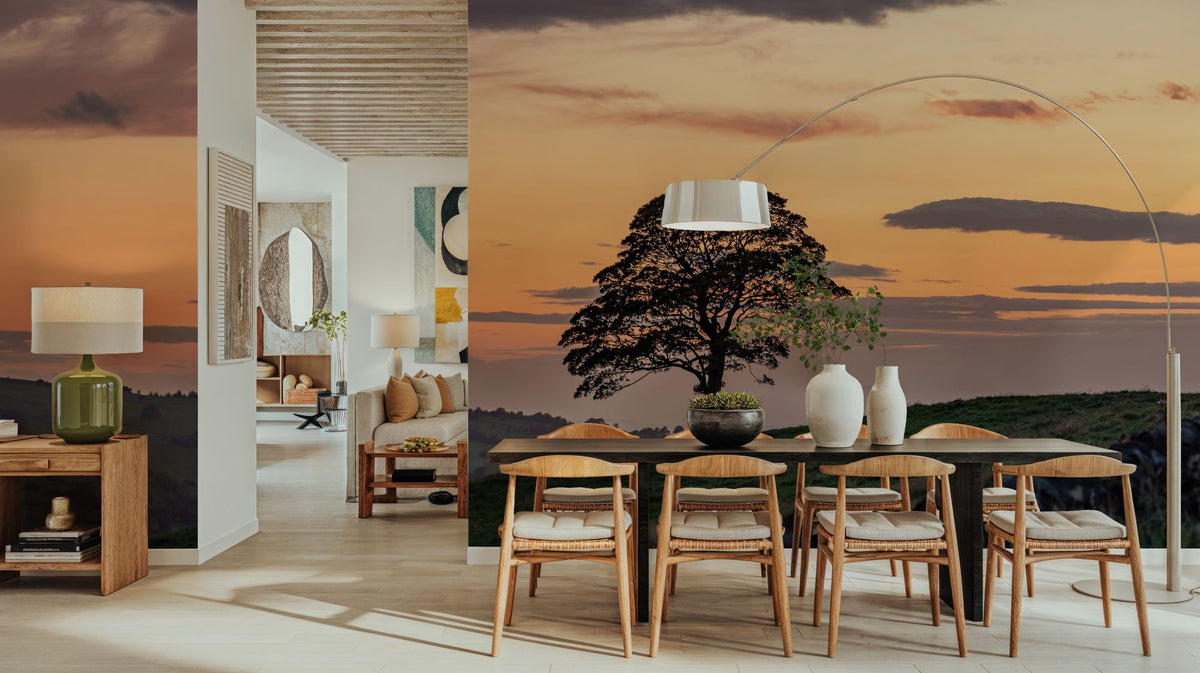 Sunset Sentinel Mural Wallpaper - room preview 05