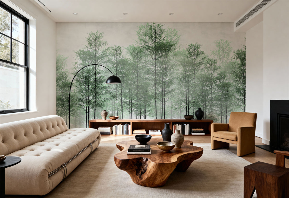 Bamboo Forest Mural Wallpaper - room preview 05