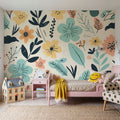 Flowery Swirls Mural Wallpaper - room preview 05