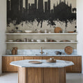 Milan Italy Skyline Concrete Mural Wallpaper - room preview 05