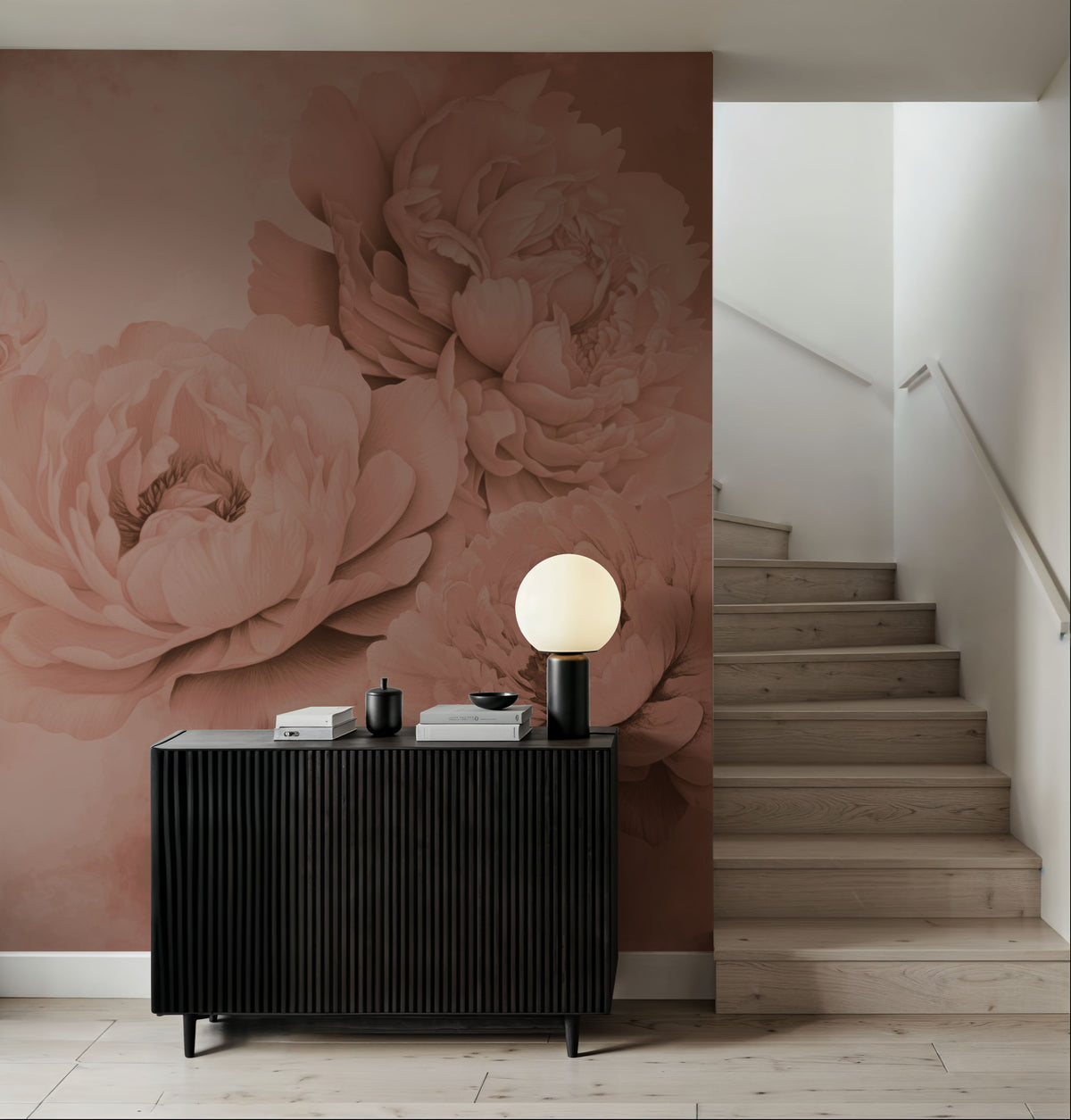 Transcendent Peony, Rose Mural Wallpaper - room preview 05