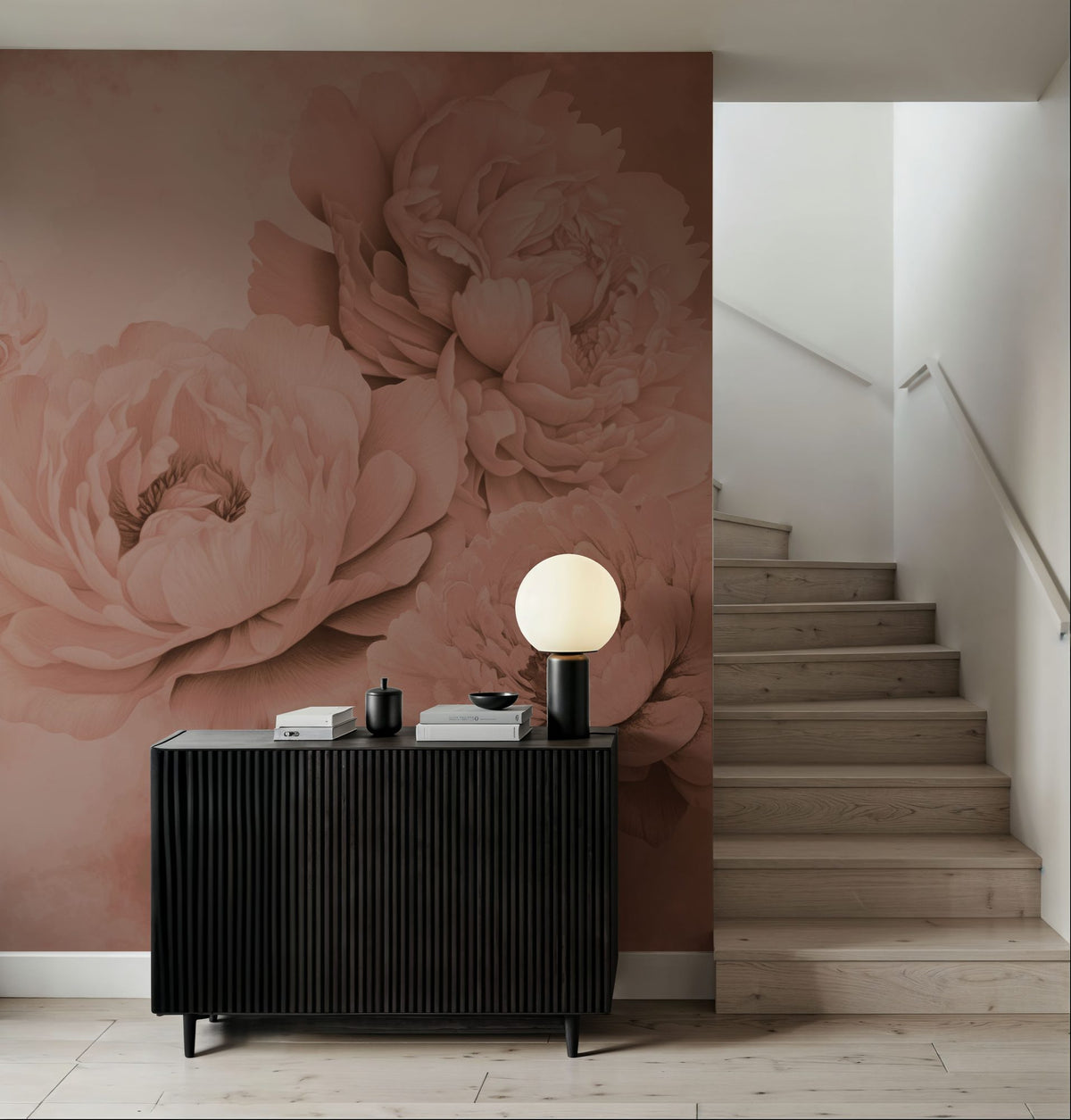 Transcendent Peony, Rose Mural Wallpaper - room preview 05